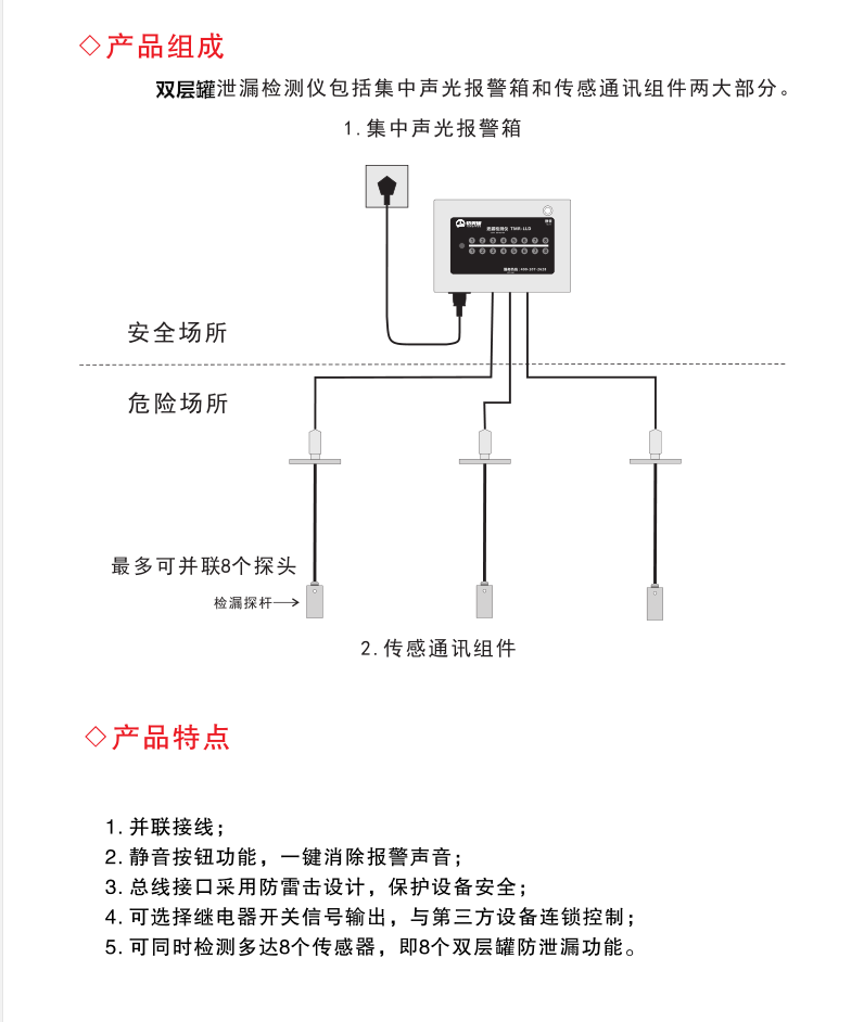 双层罐测漏仪浮子并联(图2)